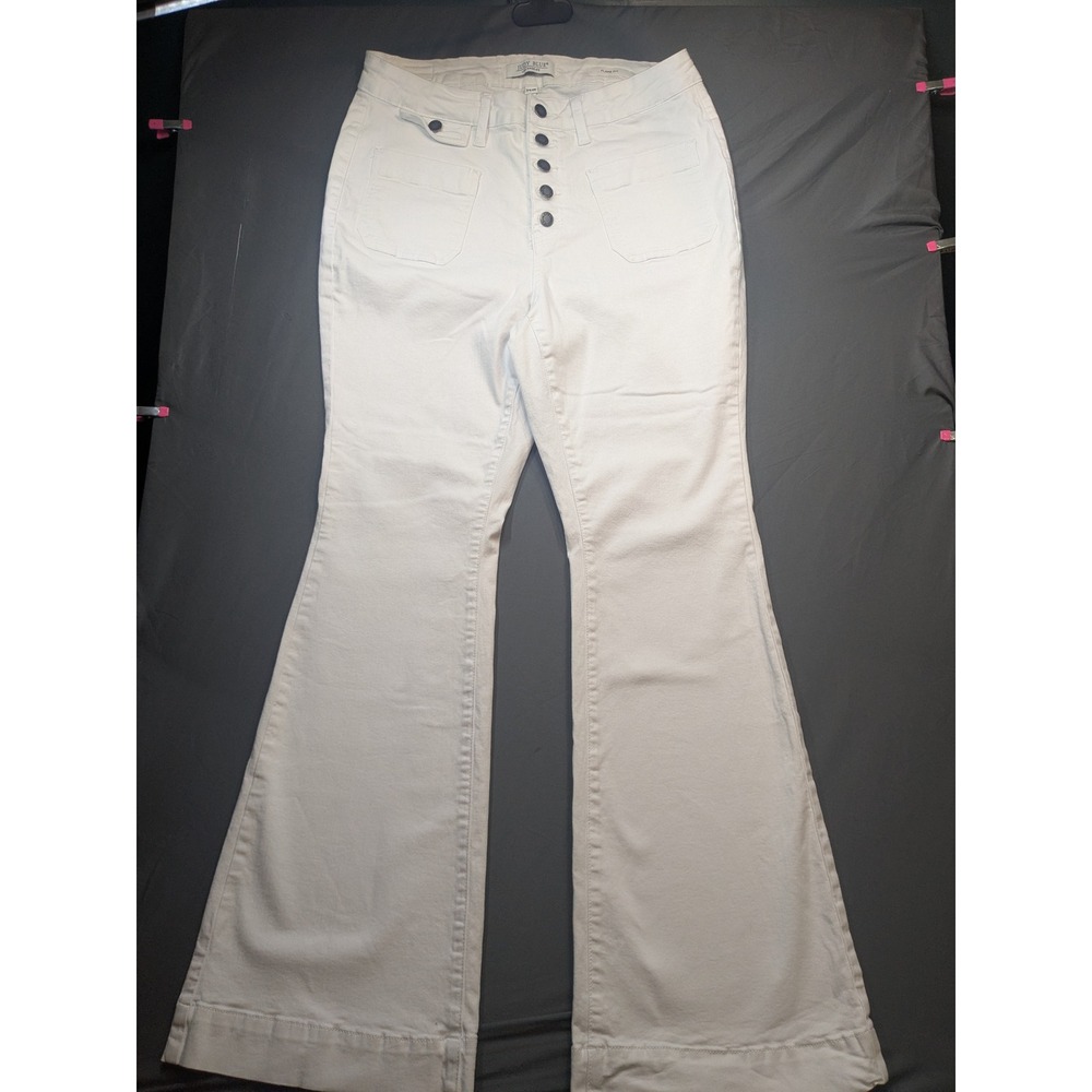 Judy Blue White Flare Fit High Waist Button Fly Jeans JB88215 Mens 14W
